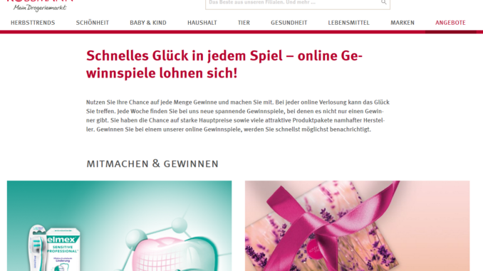 rossmann-gewinnspiele Rossmann Gewinnspiele